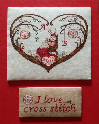 Cuori I Love Cross Stitch